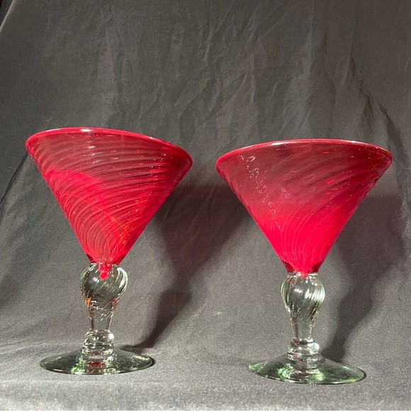 Elegant Red Margarita Glasses - Picture 1 of 9